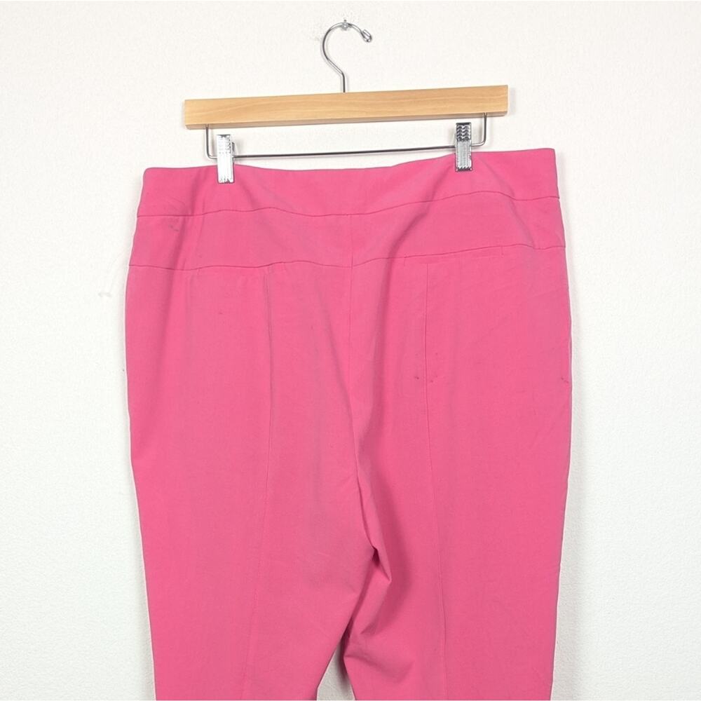 Bar III Crop Pants 16 Pink Plus Size Straight Leg Casual Workwear Classic - Picture 5 of 9